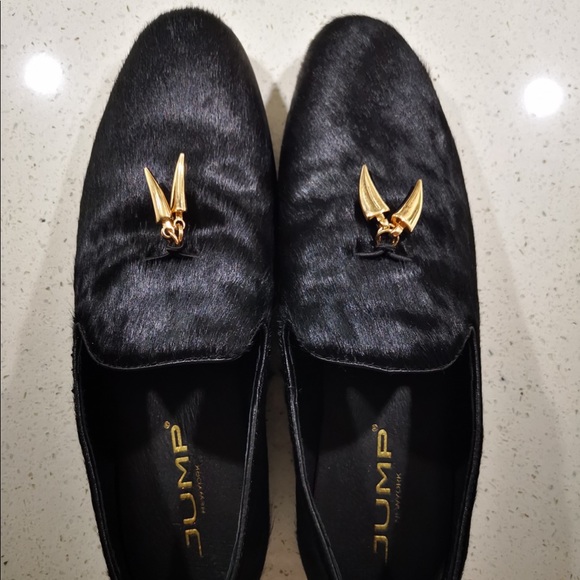 NEW Men’s black fur loafer - Picture 3 of 5